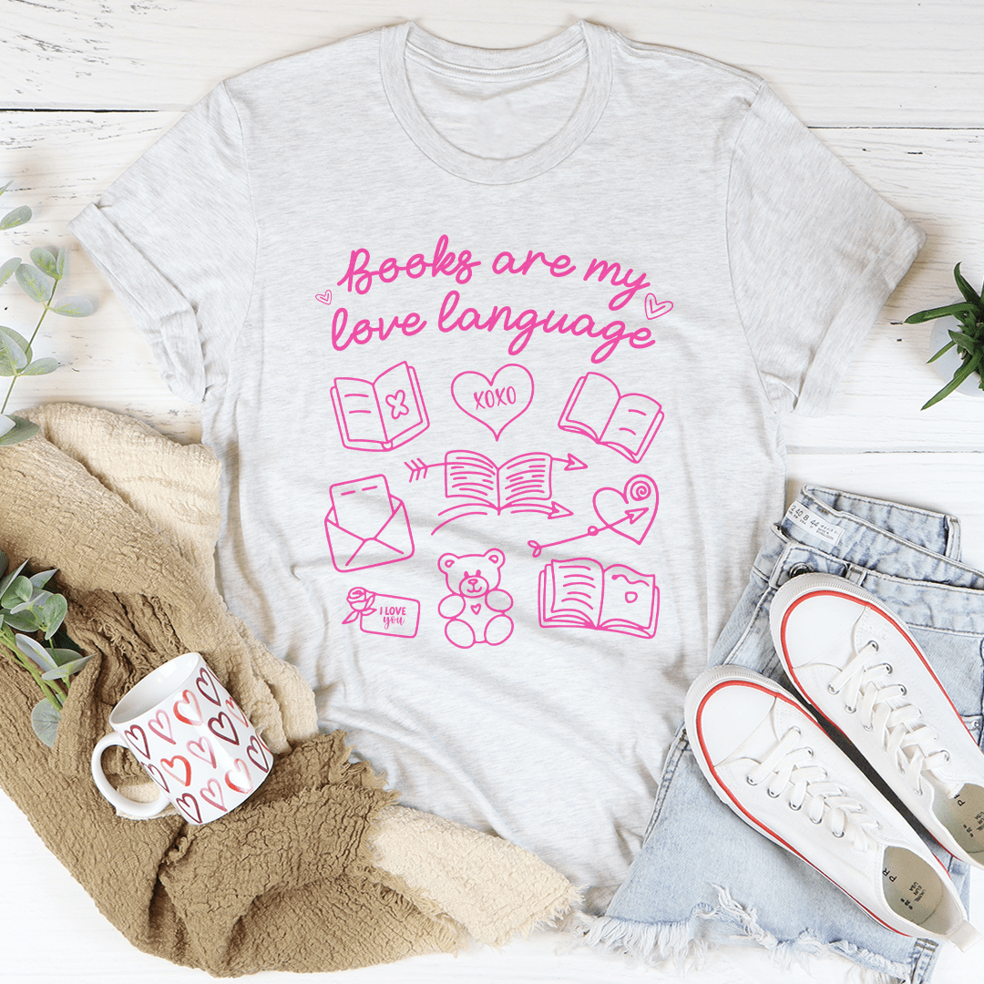 Books Are My Love Laguage Tee-3