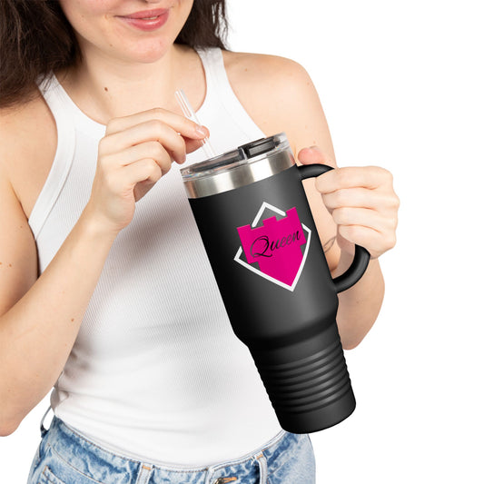 Insulated Travel Mug with Queen Design