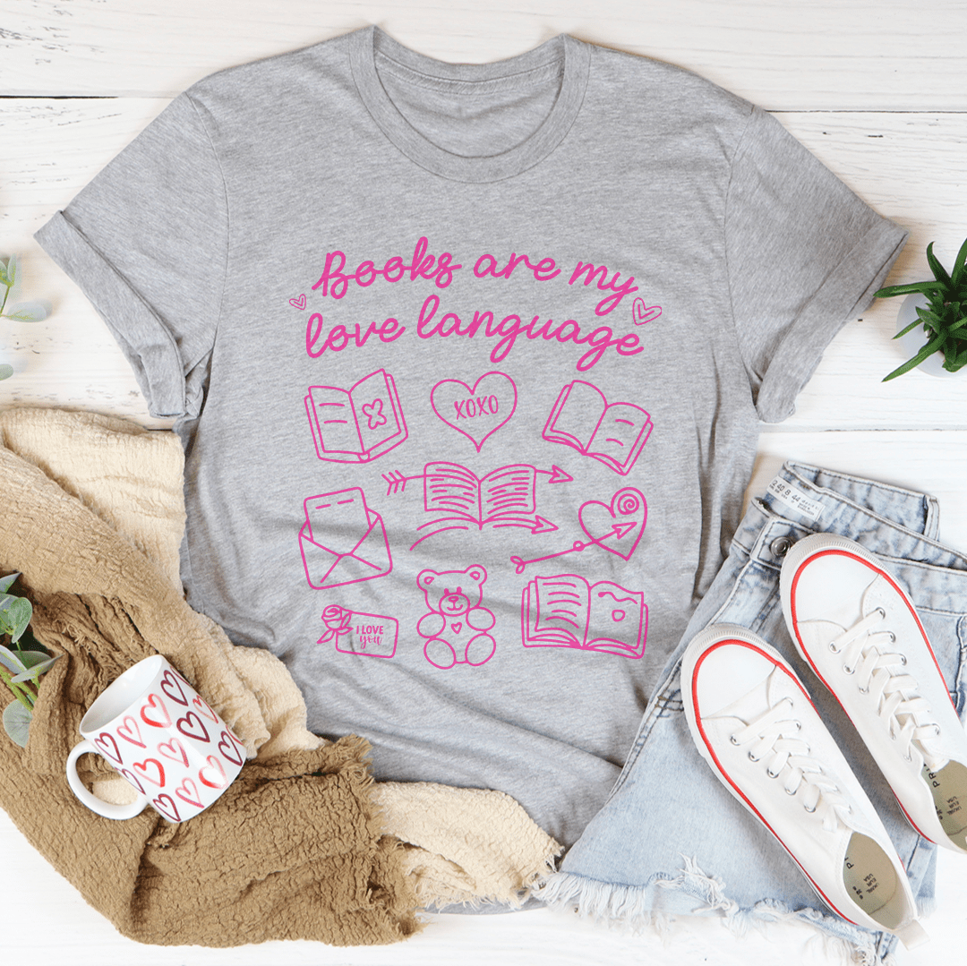 Books Are My Love Laguage Tee-1
