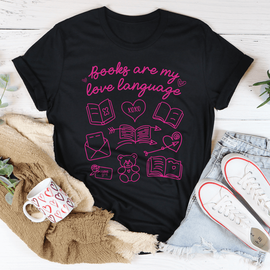 Books Are My Love Laguage Tee-0