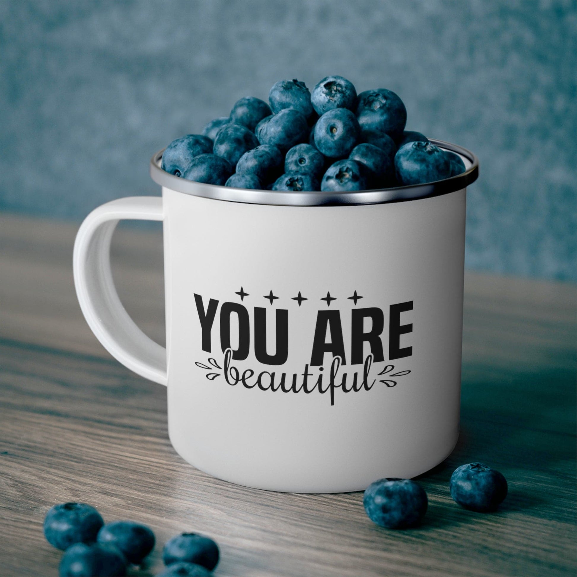 Enamel Camping Mug - you are Beautiful - Inspiration Affirmation-4