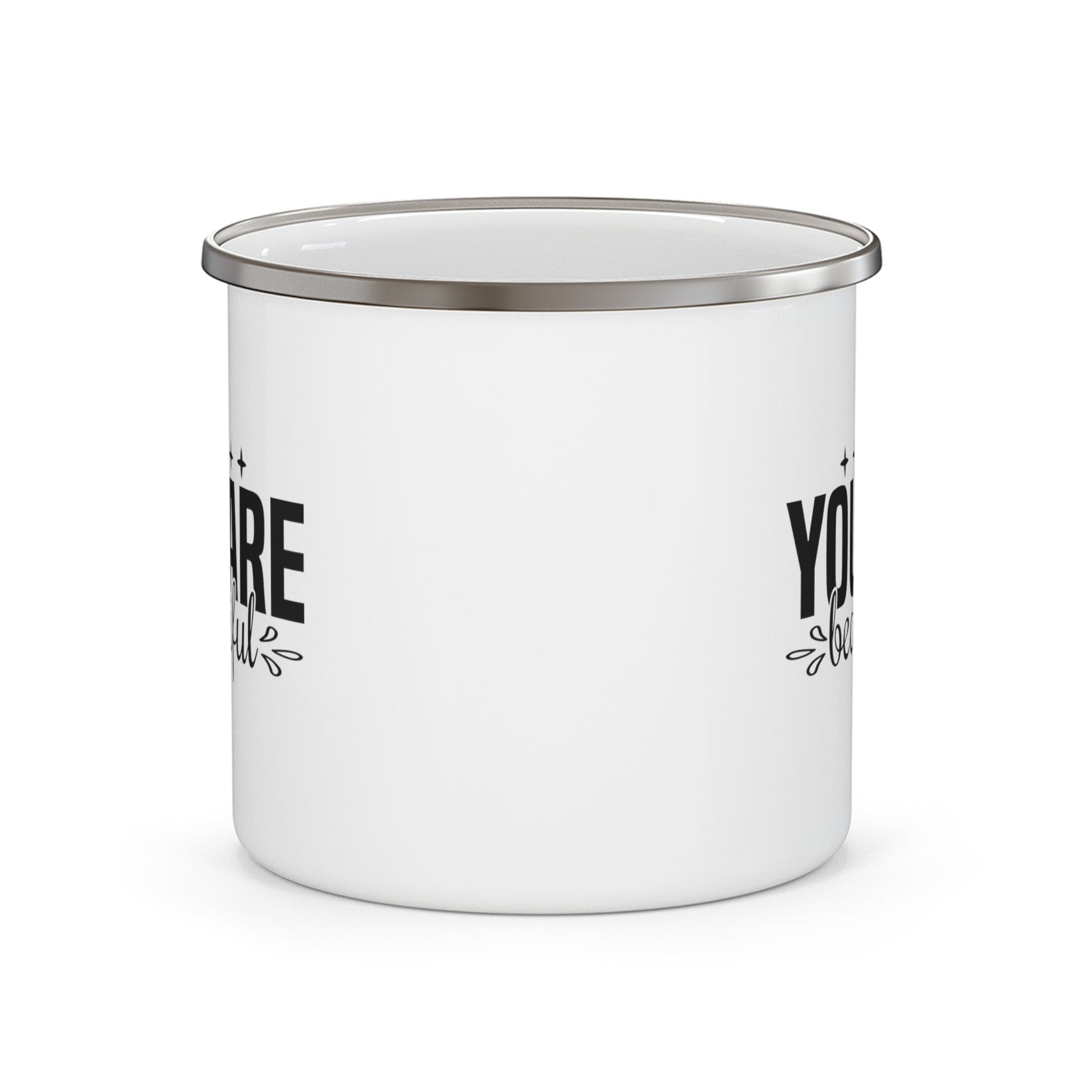 Enamel Camping Mug - you are Beautiful - Inspiration Affirmation-1