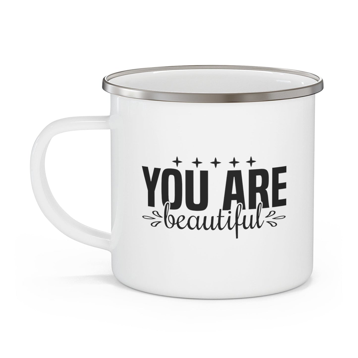Enamel Camping Mug - you are Beautiful - Inspiration Affirmation-2